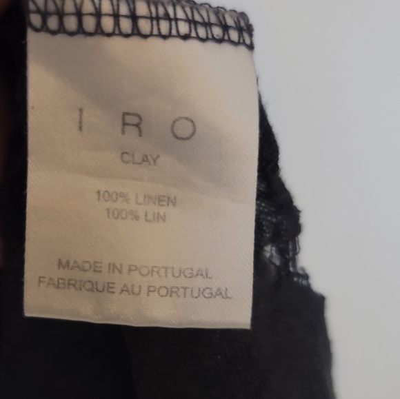 IRO X Revolve Clay Distressed Tee Shirt XS 100% Linen - Picture 5 of 5